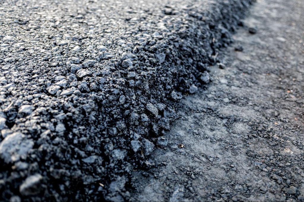 Layer of new asphalt. 